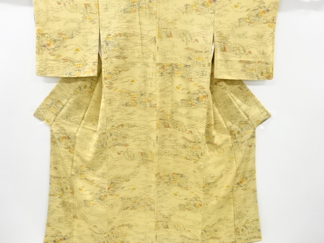 JAPANESE KIMONO / VINTAGE KOMON KIMONO / KATAZOME / PEOPLE IN THE PAST